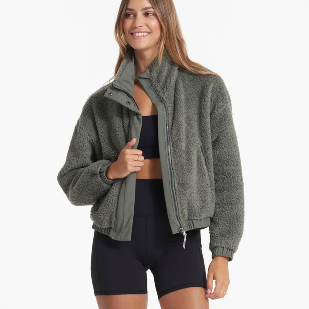 Cozy Sherpa Jacket Dusty Pine